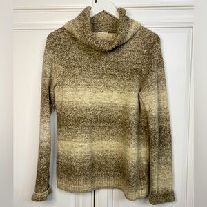 EUC Women’s Columbia Size Large Cowl Neck Sweater in Broad Horizontal Stripes